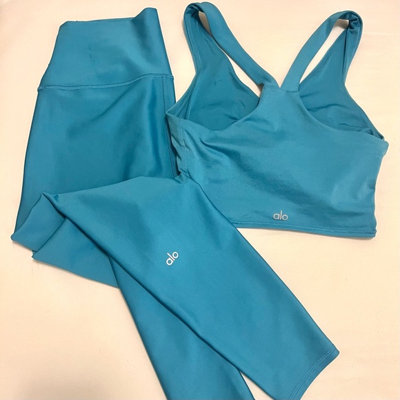 ALO Yoga Pants - ALO set yoga 7/8 High Waist Airlift Legging Airbrush Real Bra Tank top leggings